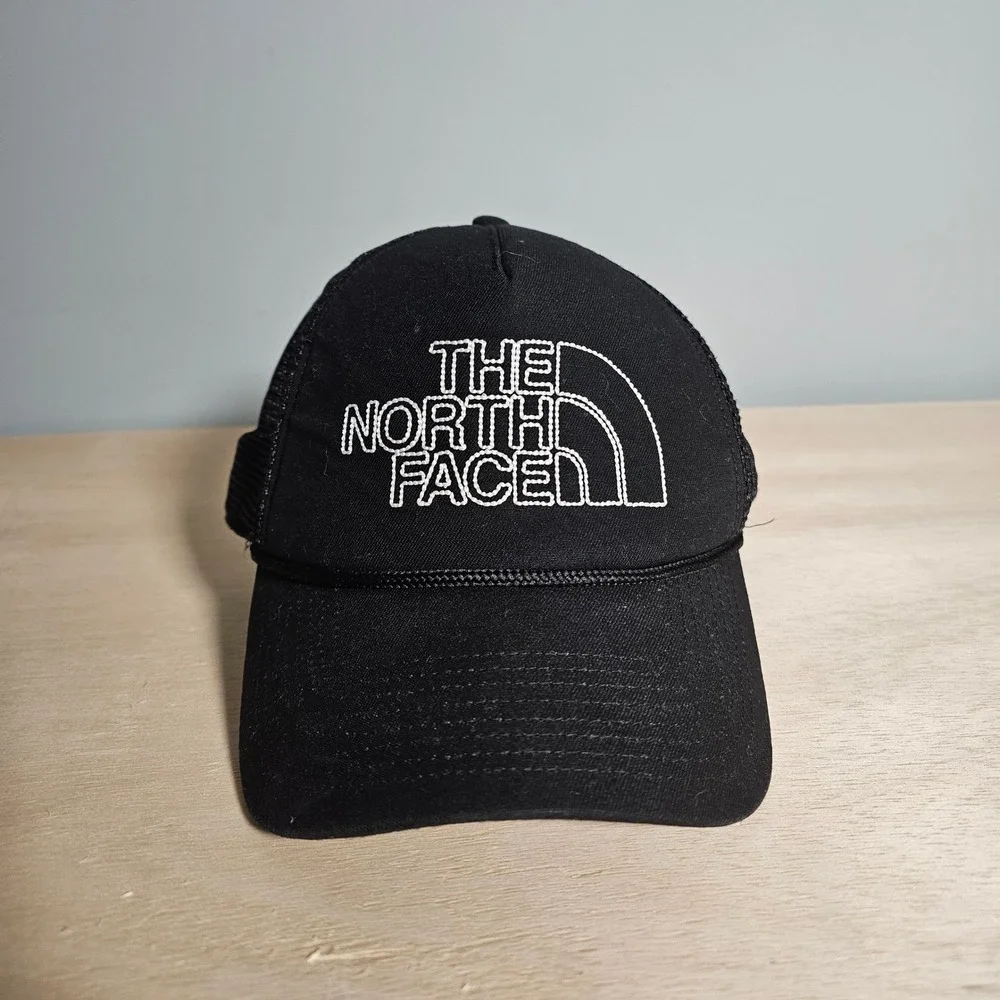 The North Face Trucker‎ Hat Unisex OS Black Mesh Snapback Logo Cap